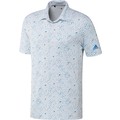 Mens Flag Print Primeblue Golf Polo Shirt blue-rush-ha6123